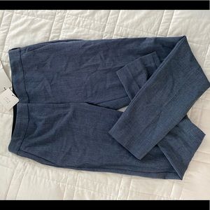 NWT Zara Navy heathered cigarette trouser pant